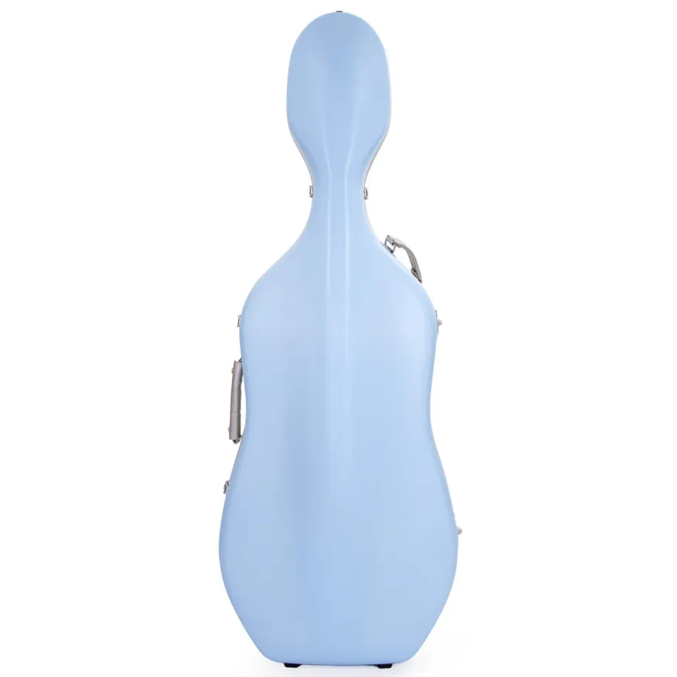 MV PC Lightweight Cellokoffer 4/4 Rollen Hellblau/Weiß