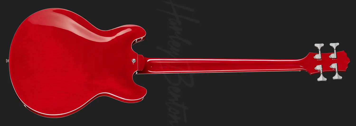 Harley Benton Vintage HB-50 Cherry Red Halbakustik-Bass Ahorn