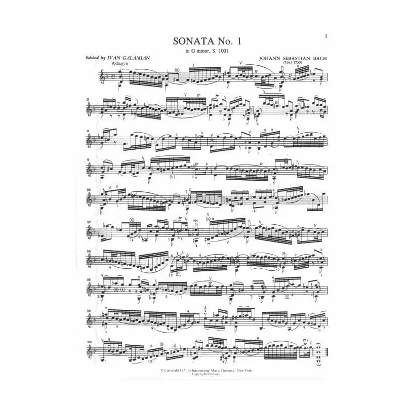 International Bach Sonaten Partiten Violine Galamian Noten