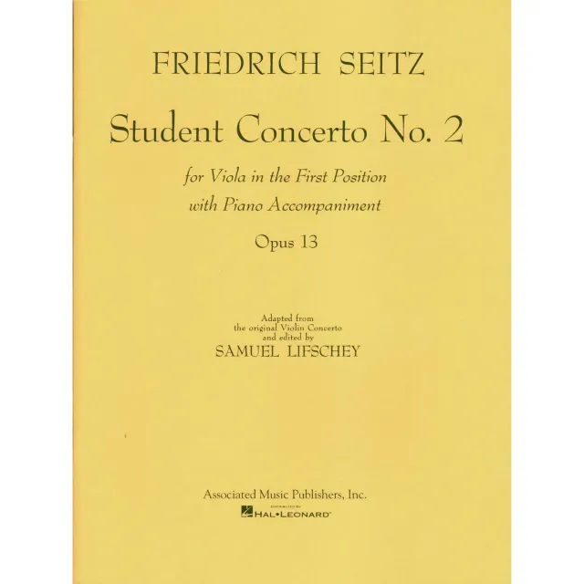 Shar Music Seitz Schülerkonzert Nr.2 Op.13 Noten Viola Klavier