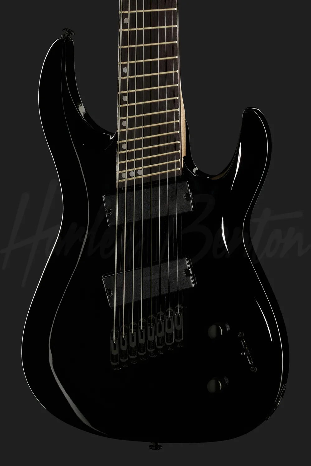 Harley Benton Progressive R-458BK E-Gitarre 8-saitig