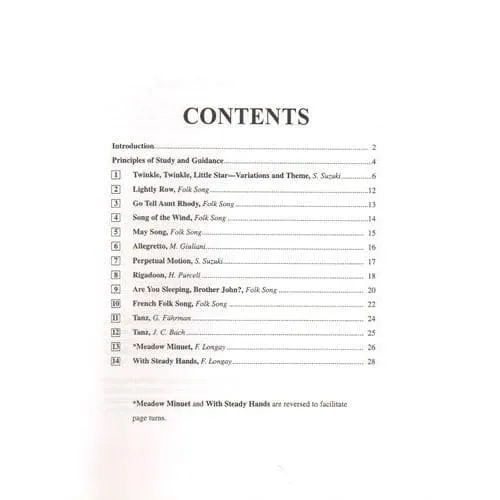 Suzuki Guitar School Volume 1 Gitarrenbegleitung Noten