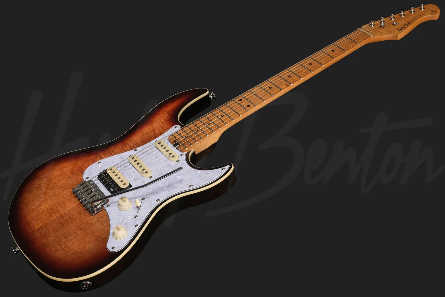 Harley Benton ST-Modern HSS MN E-Gitarre Flame Bengal Burst Split