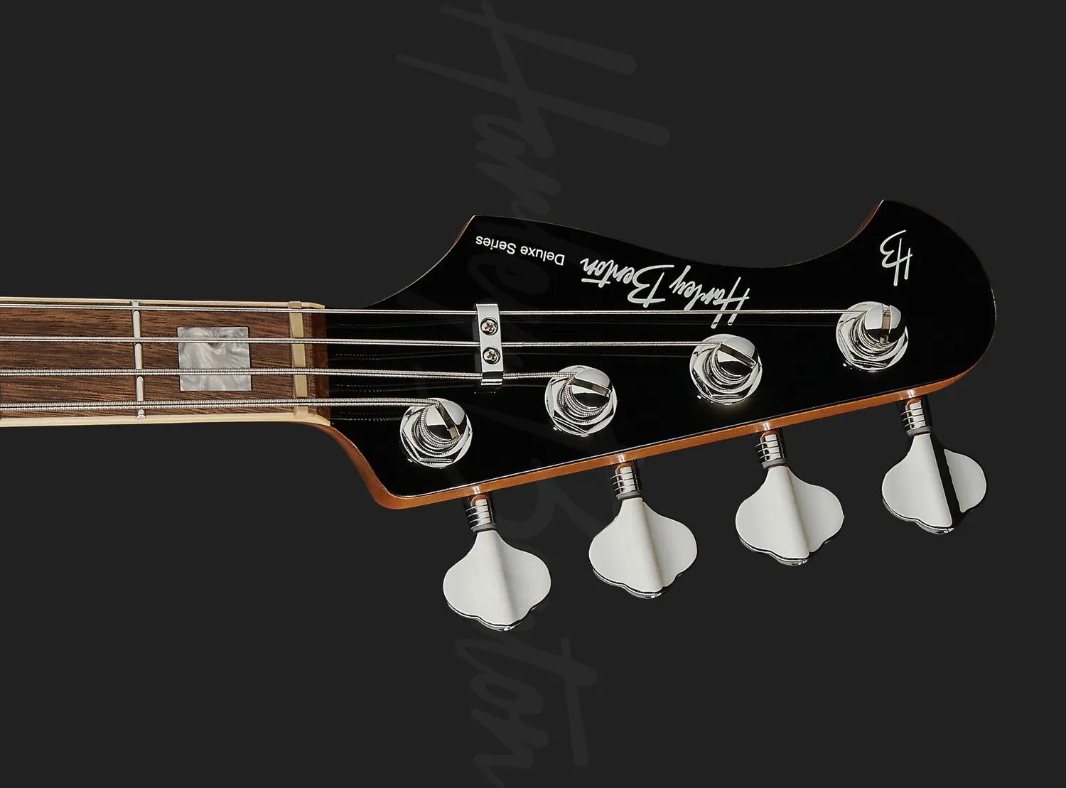 Harley Benton MV-4JB E-Bass Linkshänder Schwarz Alnico