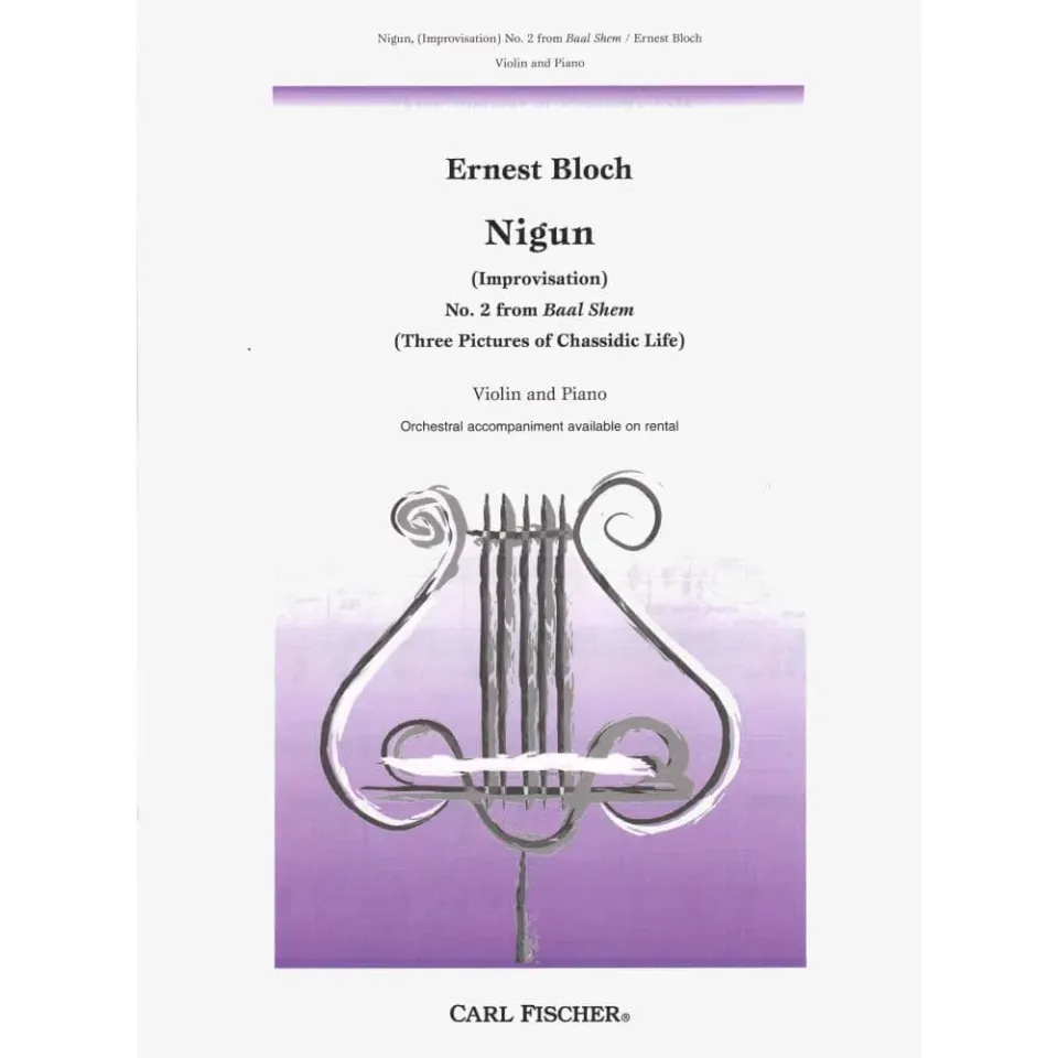 Bloch Nigun No 2 Violinenoten mit Klavier Fischer