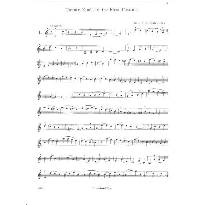 G. Schirmer Sitt 20 Etüden Op. 32 Heft 1 Violinenoten Anfänger
