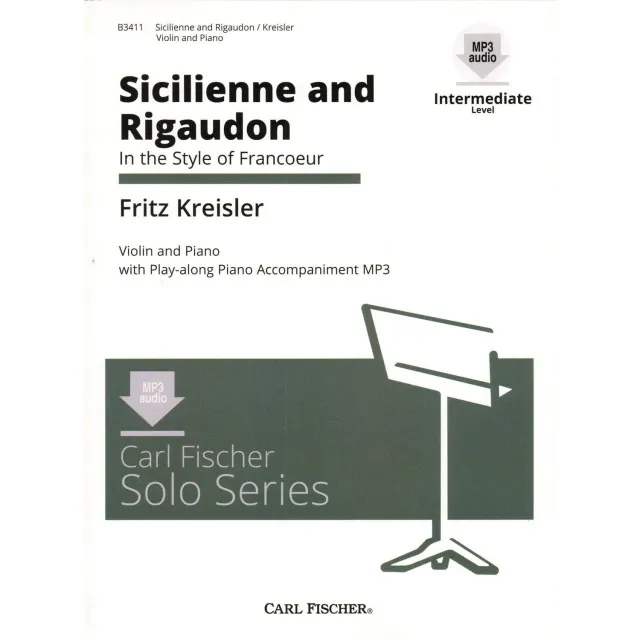 Carl Fischer Kreisler Sicilienne Rigaudon Violine Klavier