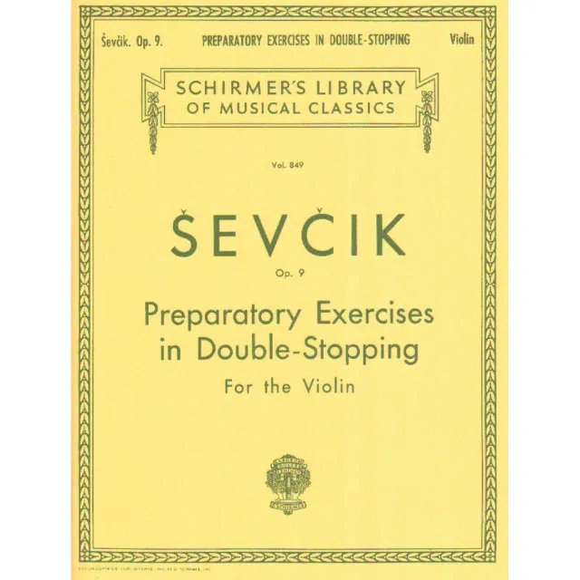 Shar Music Sevcik Opus 9 Doppelgriffe Etüden Violine Fortgeschritten