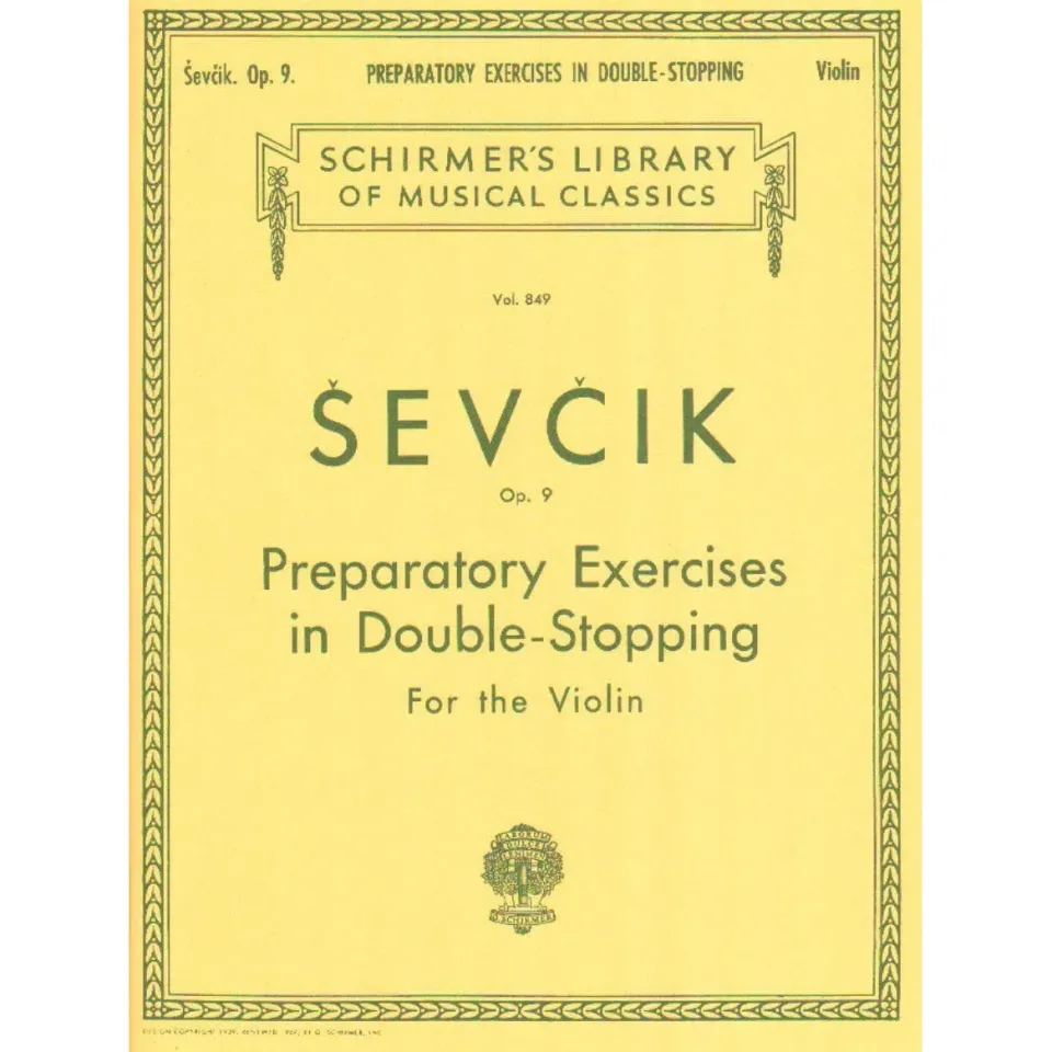 Shar Music Sevcik Opus 9 Doppelgriffe Etüden Violine Fortgeschritten