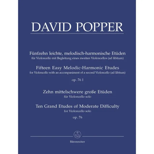 Bärenreiter Popper 15 + 10 Etüden Op 76 Cello Notenheft