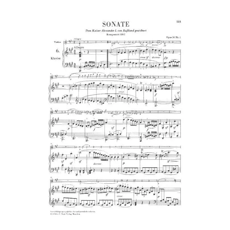 Beethoven Sonaten 6-10 Violine Klavier Noten Henle