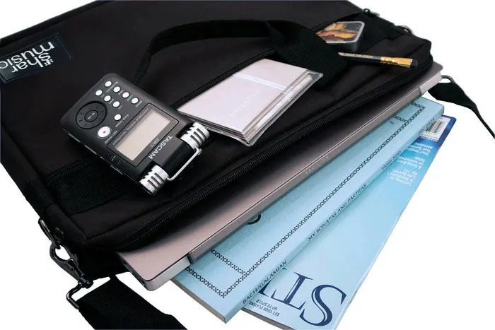 Shar Handi Tote Notentasche Schultertasche schwarz Noten