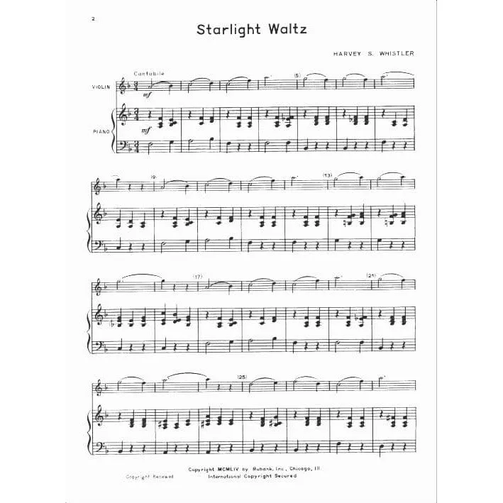 Rubank First Solo Album Violinnoten Violine Klavier 1. Lage