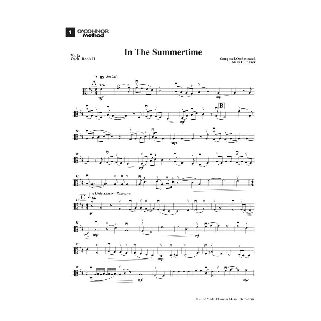 Shar O'Connor Method Orchestra Book II Bratschennoten Viola