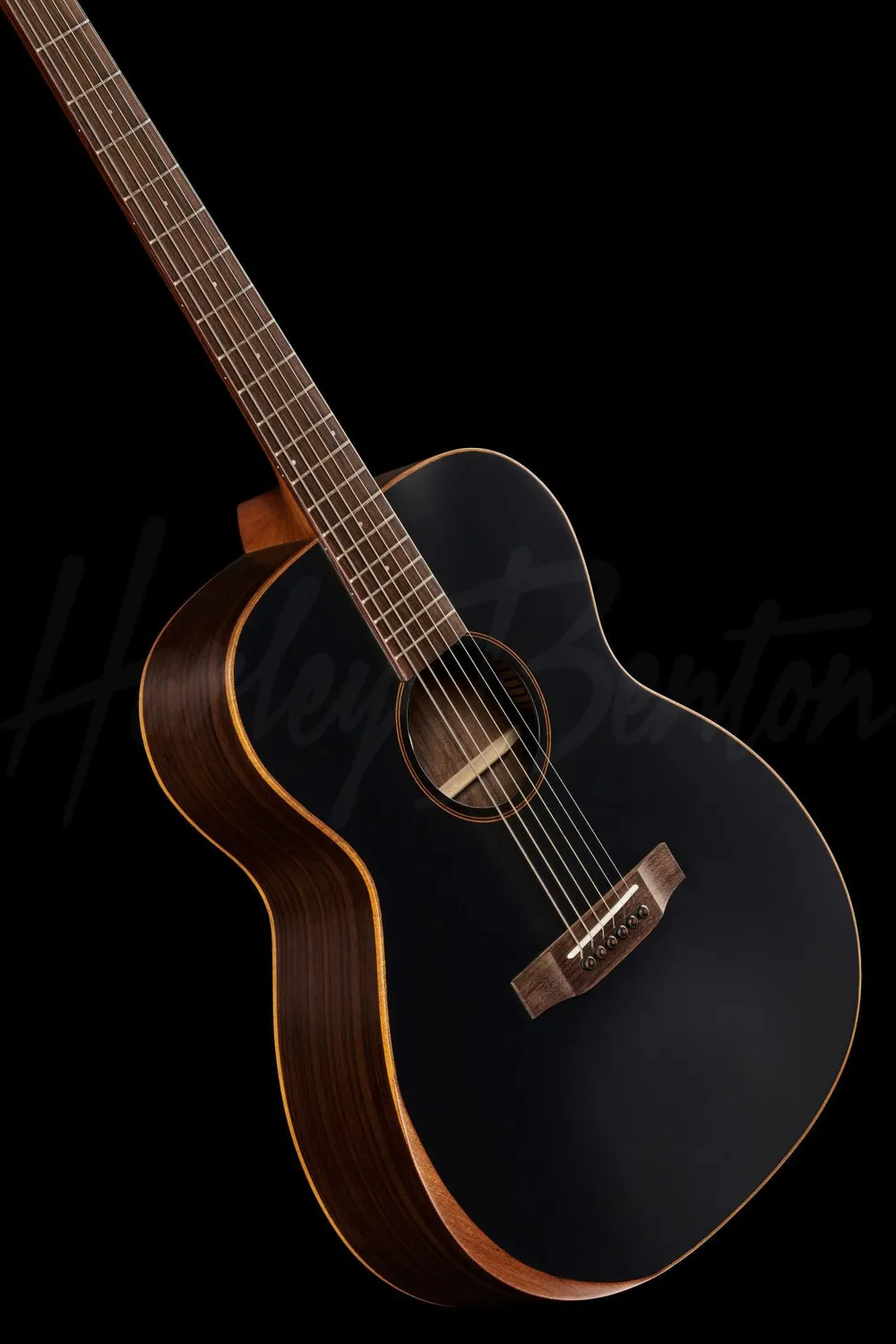 Harley Benton CLO-70ASR Akustikgitarre OM schwarz matt
