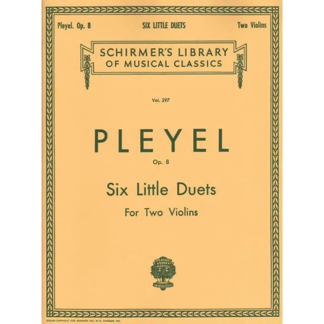 Shar Music Pleyel Sechs kleine Duette Op. 8 Noten für 2 Violinen