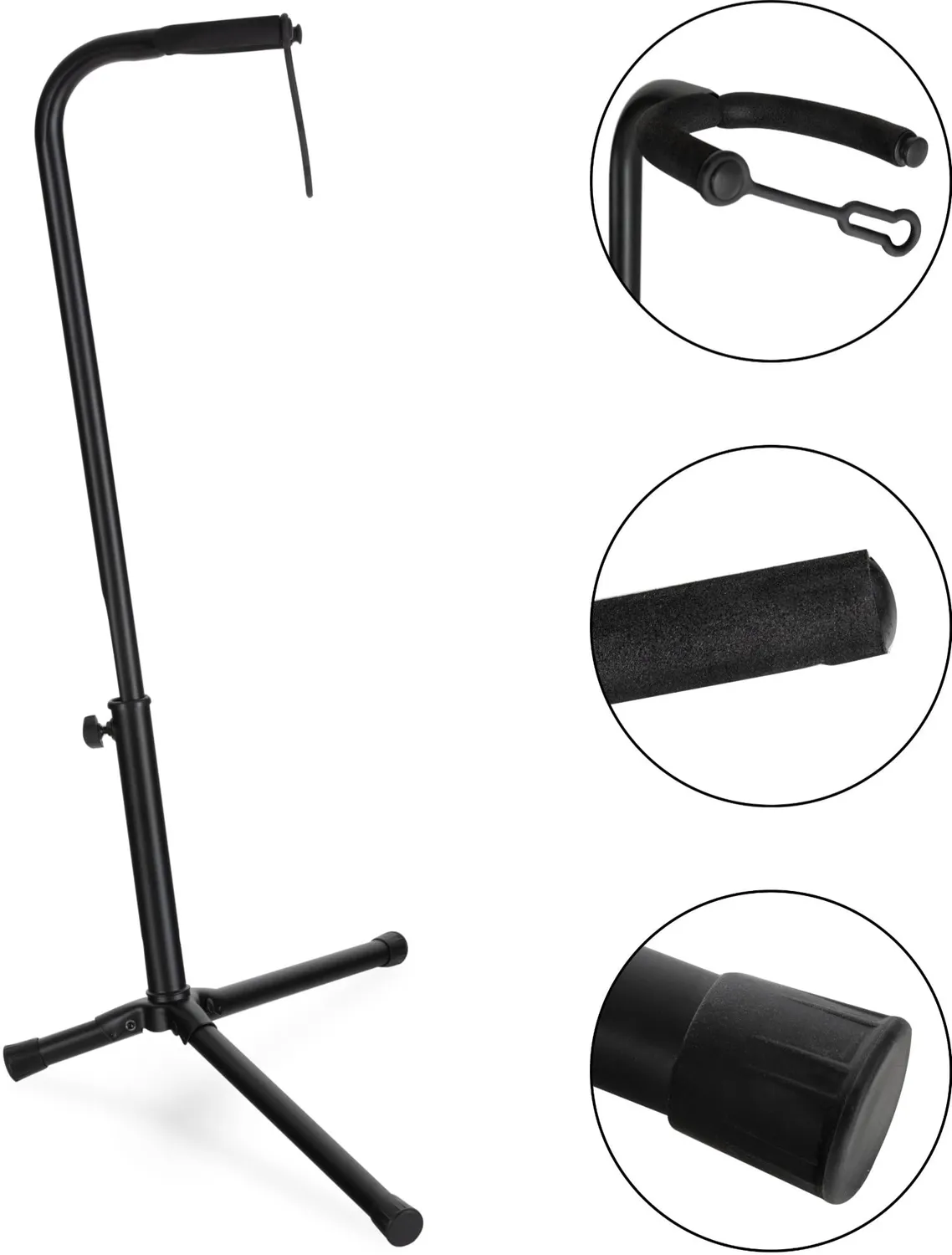 Rocktile GSN-01 Gitarrenständer Schwarz höhenverstellbar