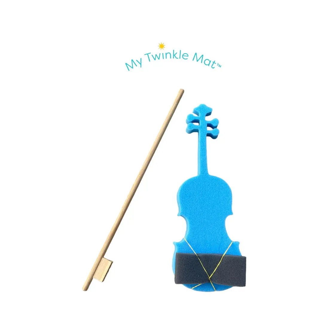 Twinkl'in Schaumstoffgeige 1/10 mit Holzbogen blau