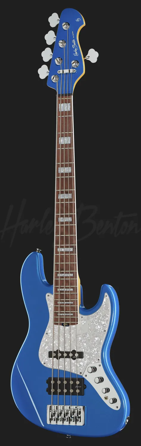 Harley Benton Enhanced MJ-5EB E-Bass Lake Blue 5-saitig