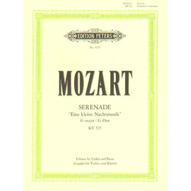 Edition Peters Mozart K 525 Noten Violine Klavier