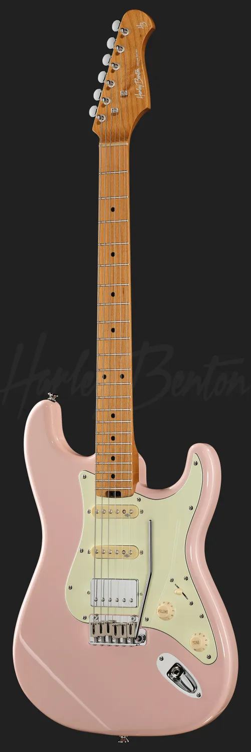 Harley Benton ST-Modern HSS MN E-Gitarre Shell Pink Coil-Split