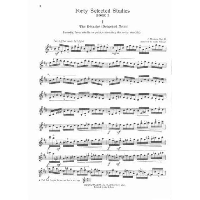 Shar Music Mazas Op 36 Heft 1 Etüden für Violine