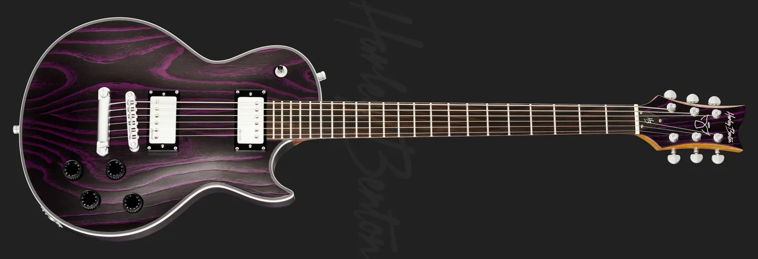 Harley Benton Pro Series Agufish Bariton E-Gitarre Purple Blast
