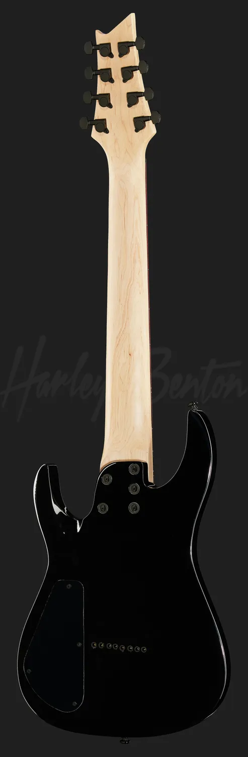 Harley Benton R-458 BK 8-Saiter E-Gitarre schwarz