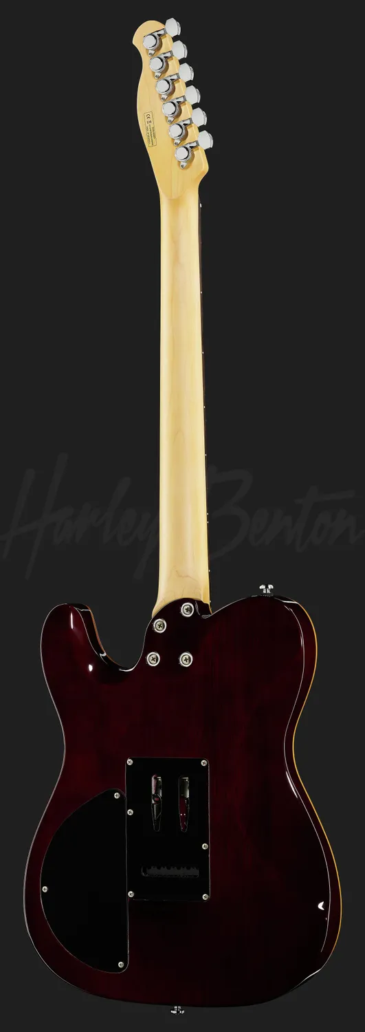 Harley Benton Fusion-T HH EB BK E-Gitarre Schwarz Tremolo