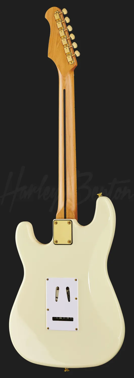 Harley Benton ST-62DLX E-Gitarre Olympic White Gold
