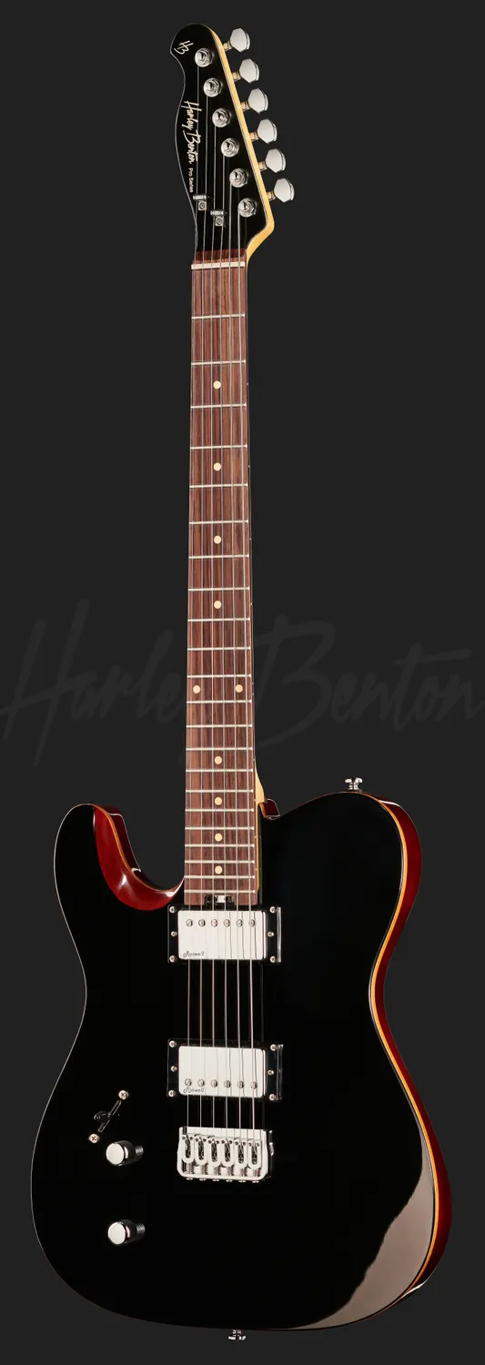 Harley Benton Fusion-T HH HT LH EB E-Gitarre Linkshänder Schwarz