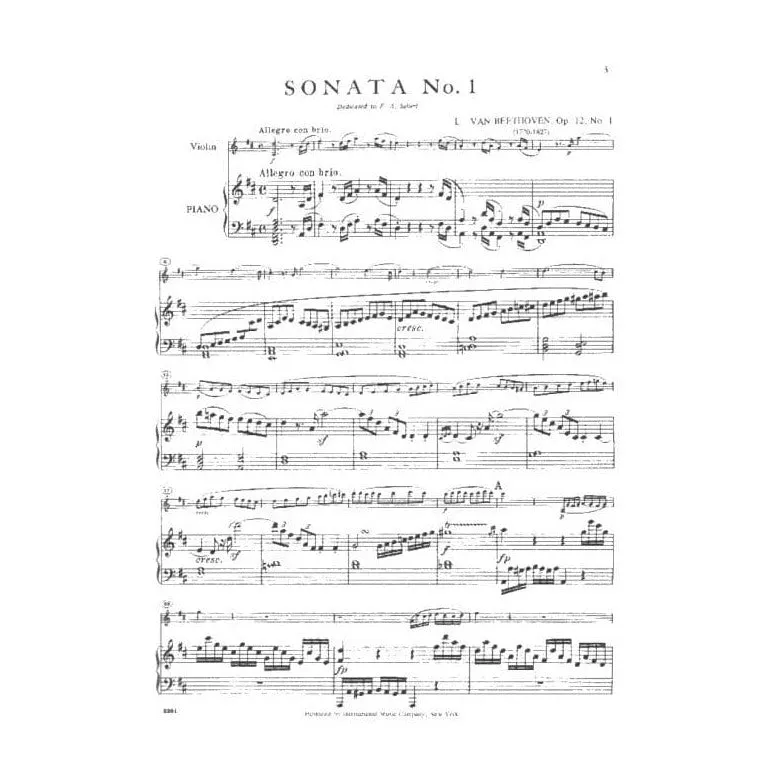 Beethoven 10 Violinsonaten Noten Francescatti komplett