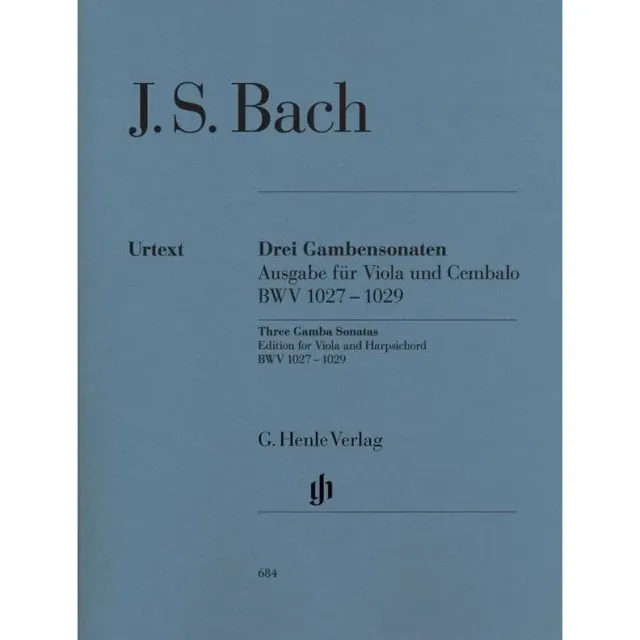 Shar Music Bach 3 Gambensonaten BWV 1027-1029 Noten Viola