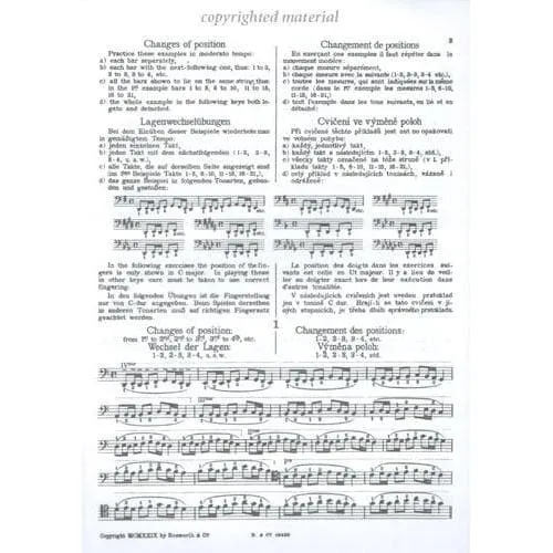 Bosworth Sevcik Lagenwechsel Etüden Noten für Cello