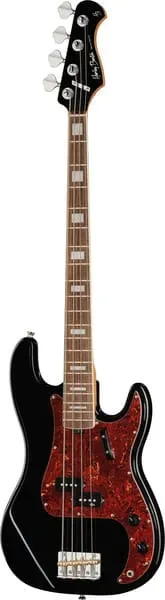 Harley Benton MV-4P E-Bass Black mit Alnico-5-Pickup