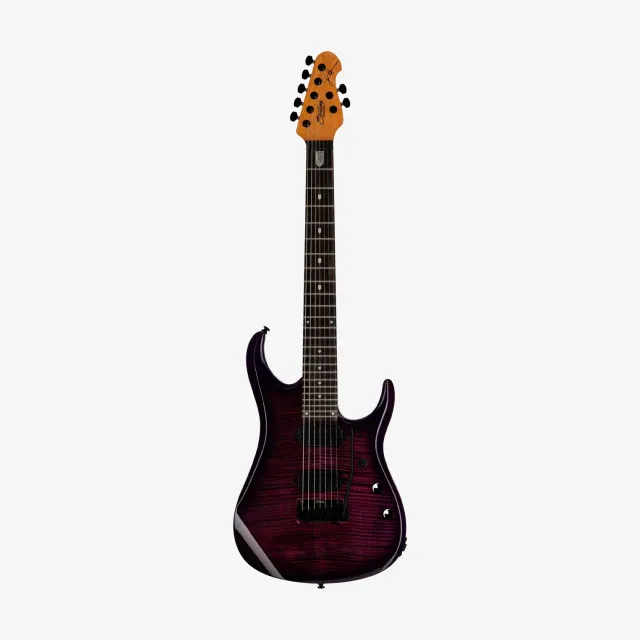 Sterling Artist JP157 DiMarzio 7-Saiter E-Gitarre Purple Nebula