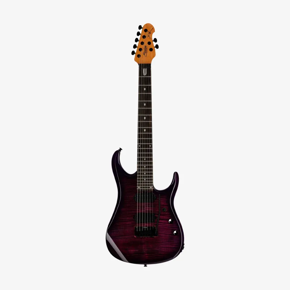 Sterling Artist JP157 DiMarzio 7-Saiter E-Gitarre Purple Nebula