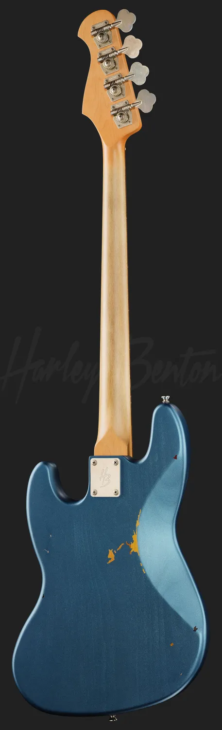 Harley Benton JB-62LA E-Bass Lake Placid Blue Erle Aged