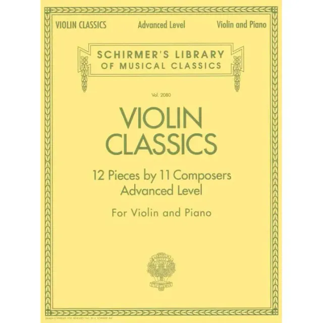 Schirmer Violin Classics 12 Stücke Noten Violine Klavier