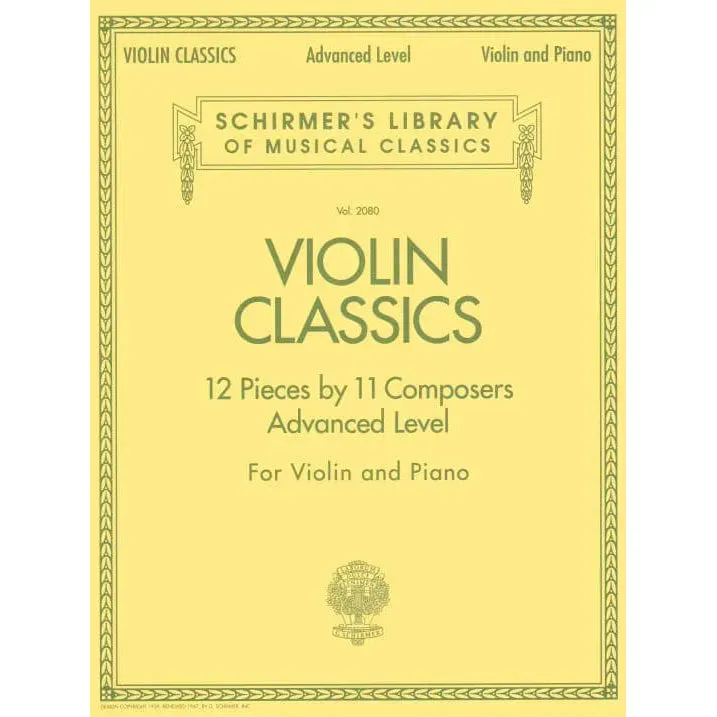 Schirmer Violin Classics 12 Stücke Noten Violine Klavier