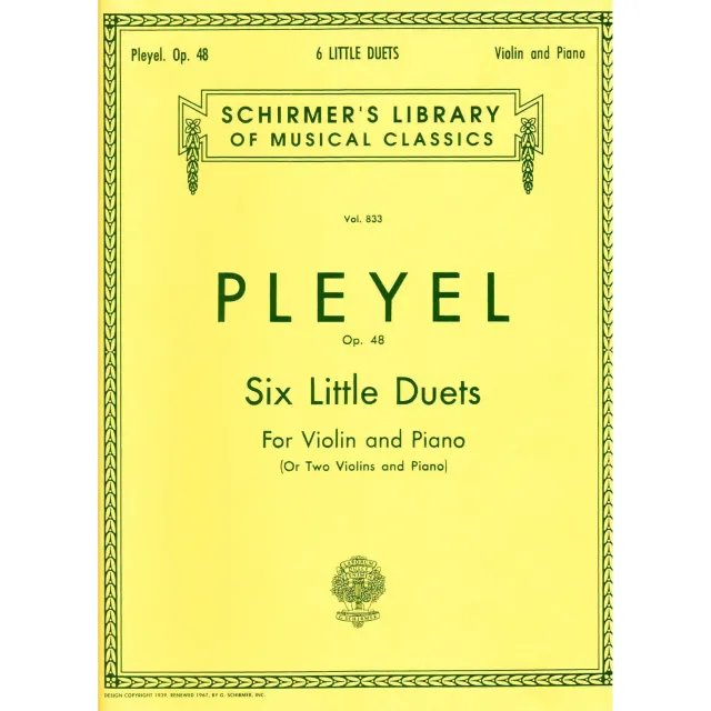 Shar Music Pleyel Sechs kleine Duette Op 48 Noten 2 Violinen
