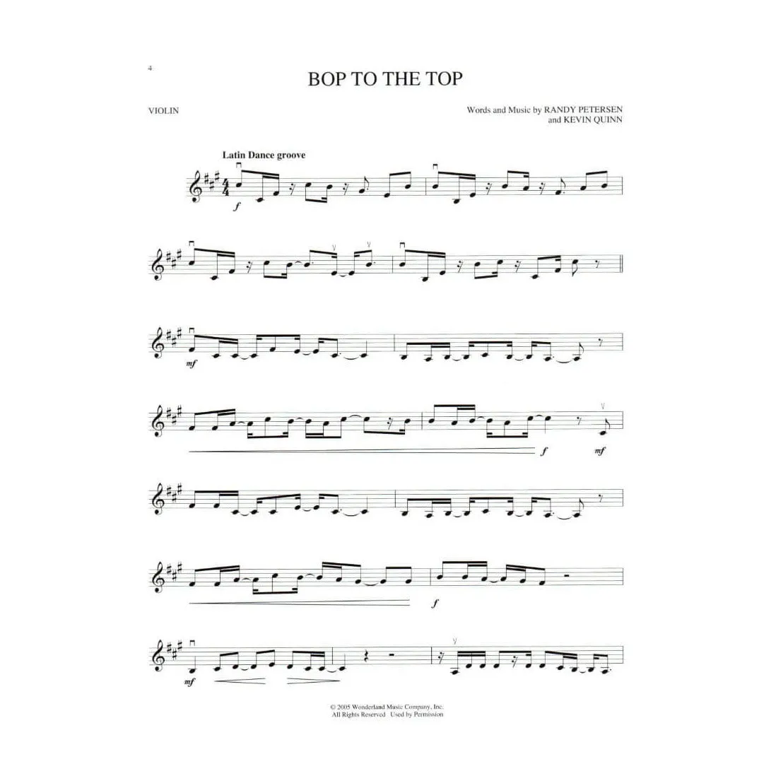 Hal Leonard High School Musical Notenheft Violine Songs