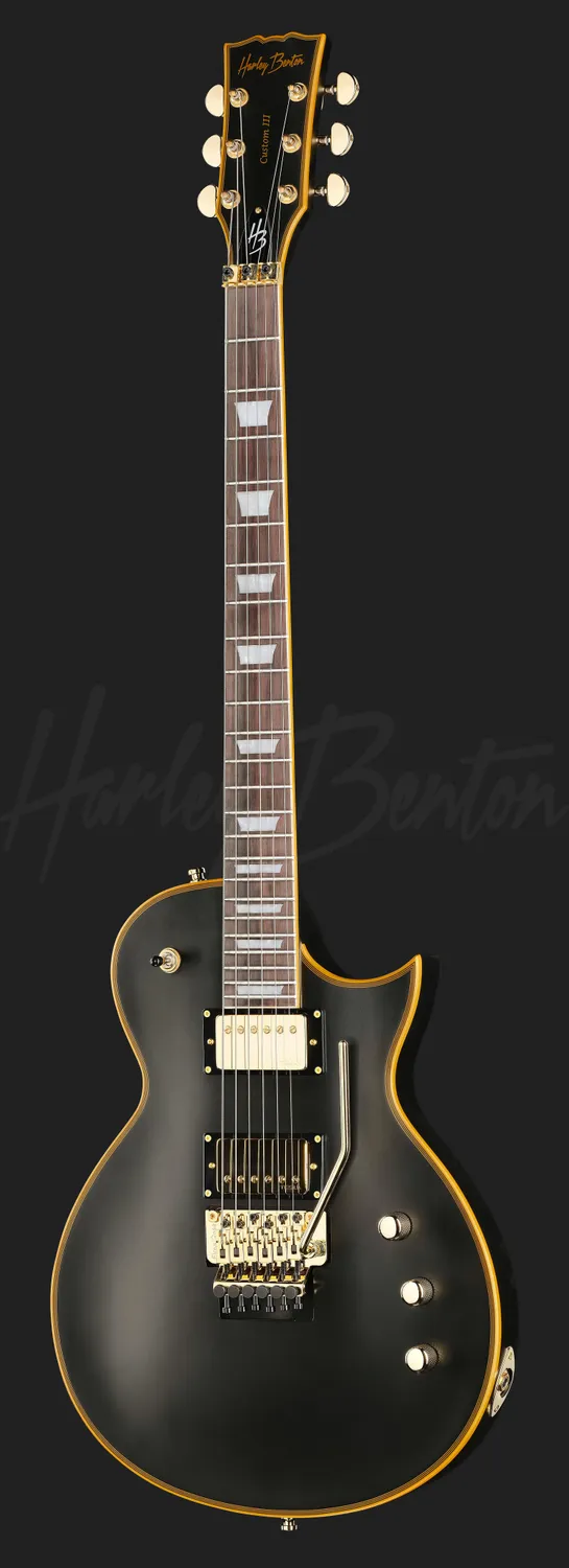 Harley Benton SC-Custom III FR E-Gitarre Vintage Black Floyd Rose