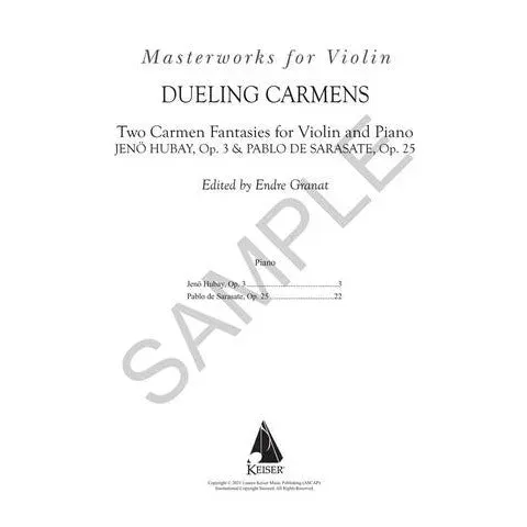 Lauren Keiser Dueling Carmens Op. 3 Op. 25 Violinnoten