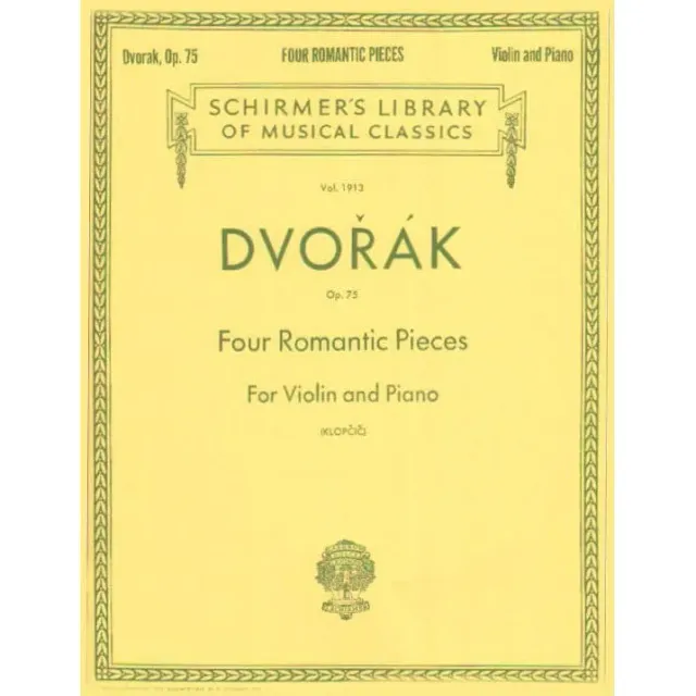 Shar Music Dvorak Op. 75 Vier Romantische Stücke Noten