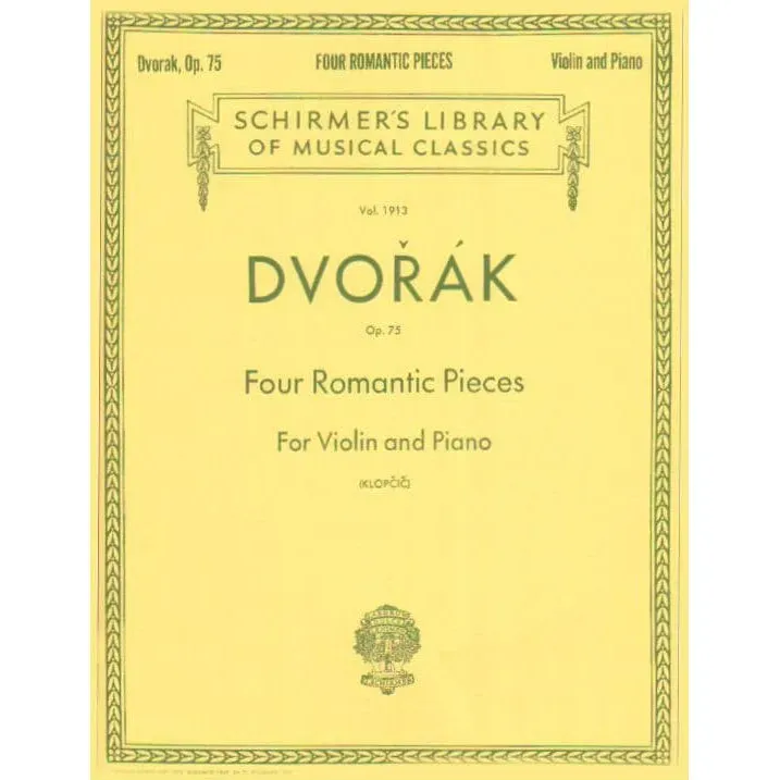 Shar Music Dvorak Op. 75 Vier Romantische Stücke Noten