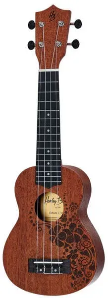 Harley Benton Kahuna-S Flower Sopran-Ukulele Mahagoni