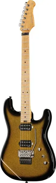 Harley Benton ST-80FR MN HH E-Gitarre Gold Sparkle