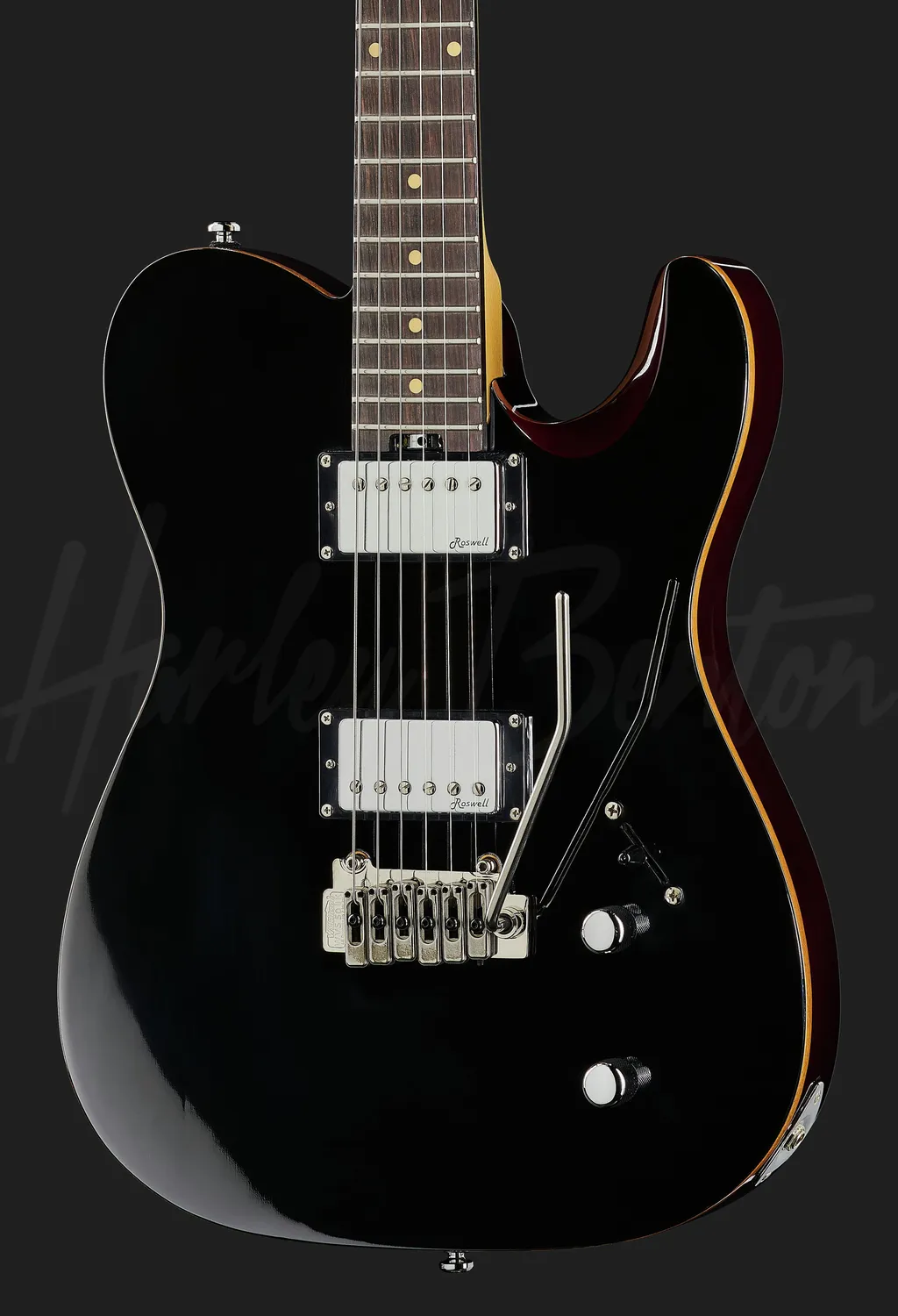 Harley Benton Fusion-T HH EB BK E-Gitarre Schwarz Tremolo