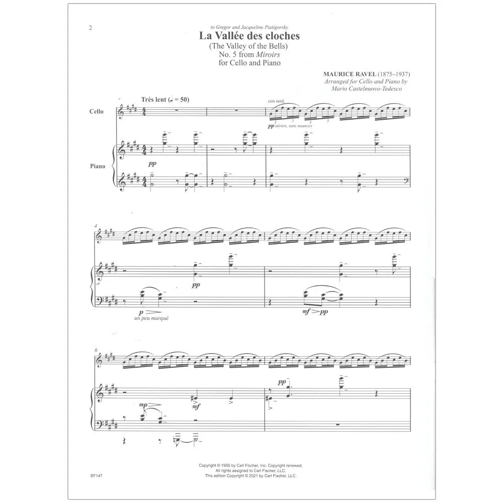 Shar Music Castelnuovo-Tedesco Ravel Rossini Cello Klavier Noten